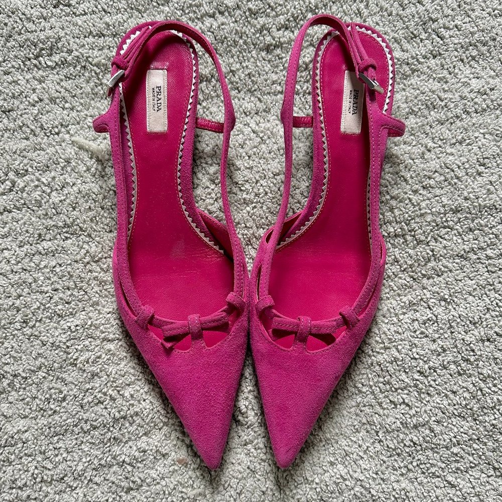 Vintage Prada Kitten Heels - 6/6.5